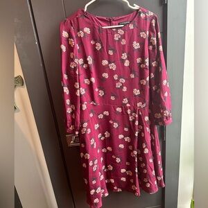 Banana Republic maroon 3/4 sleeve dress size 6 knee length
